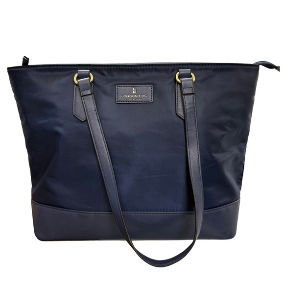London Fog Handbags - London Fog Midnight Blue Tote NEVER USED